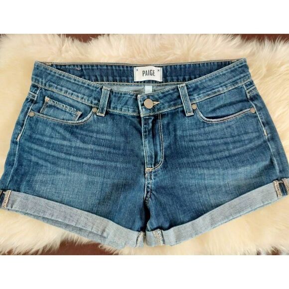 PAIGE Jimmy Jimmy Denim Jean Shorts Candace size 27 Revolve - Picture 5 of 9